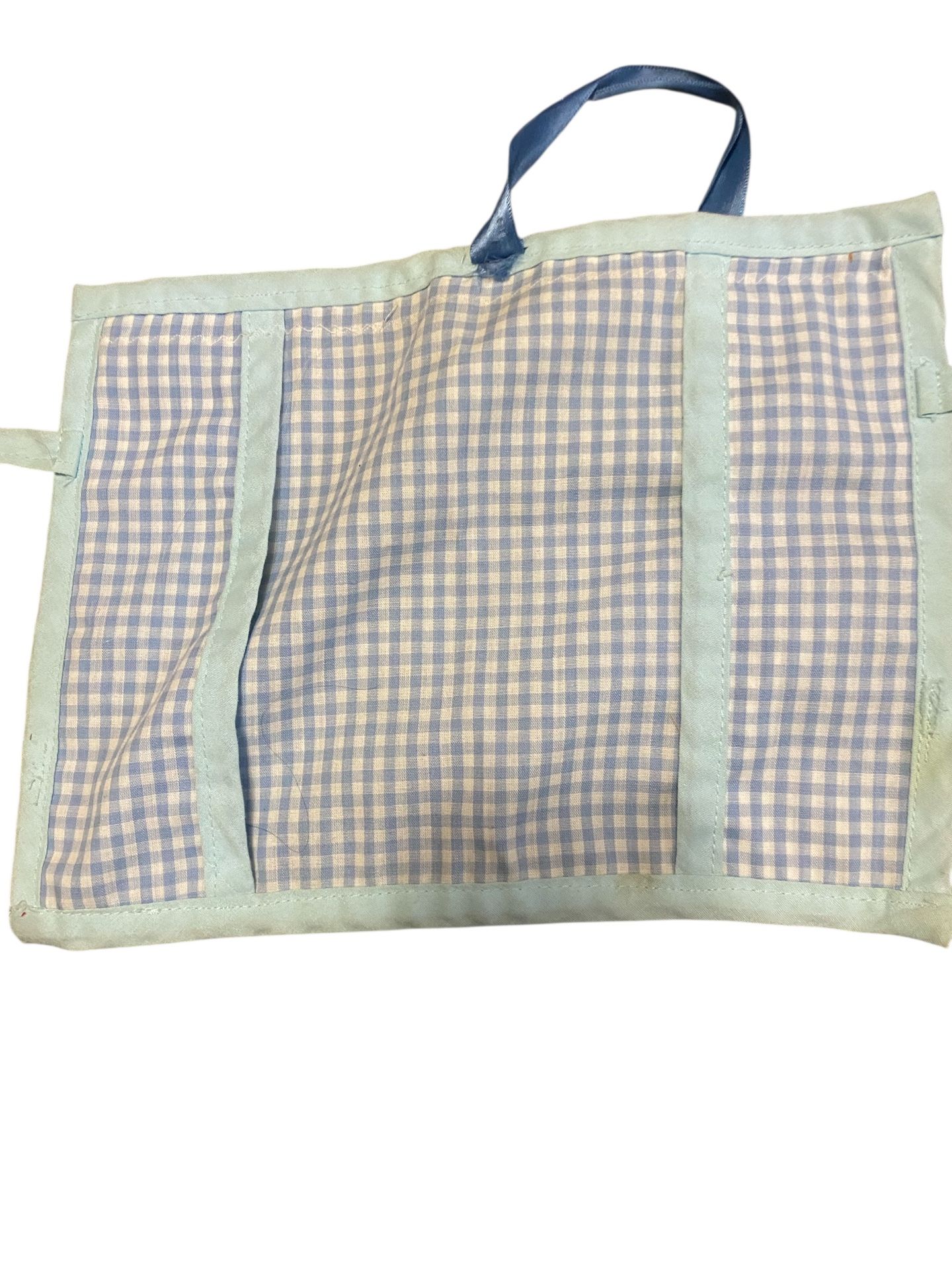 Blue And White Plaid Cloth Book Cover