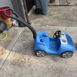 Step2 Whisper Ride II Kids Blue Push Car and Ride on Toy for Toddlers 