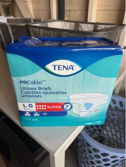 Tena Proskin Briefs Super Absorbency Adult Diapers Large - 4 pack