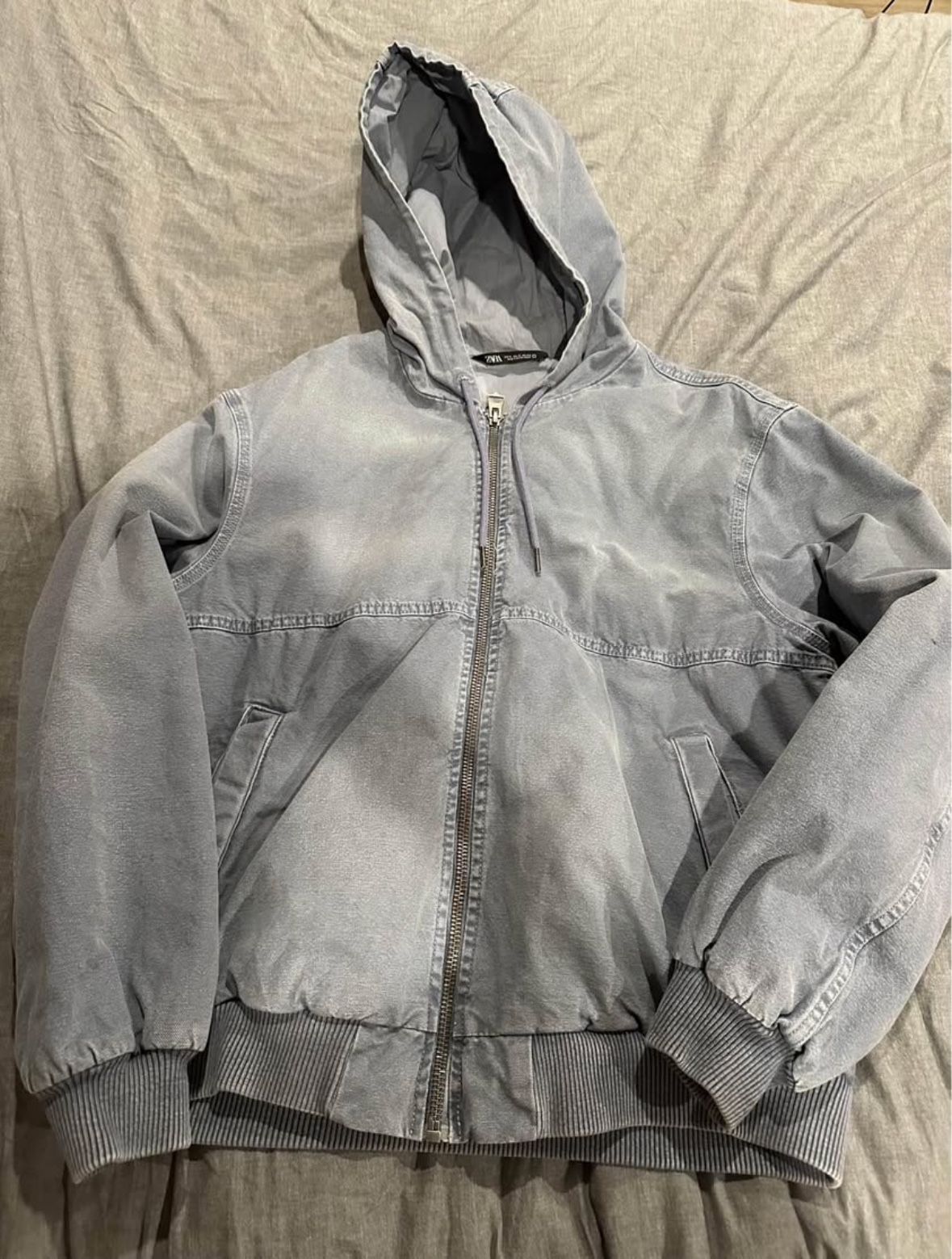 ZARA Jean Jacket Hoodie (US XL Men)