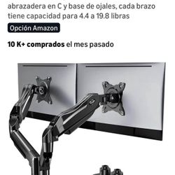 Dual arm stand monitor