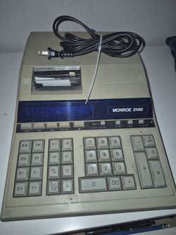 Vintage Monroe 3140 Desktop Printing Calculator Adding Machine Tested Works!