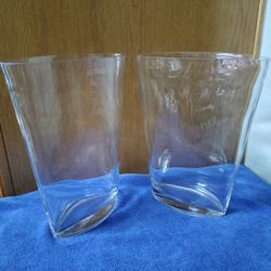 VASE. .. Tall Clear Heavy Glass