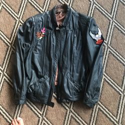 Small Black Leather Woman’s Harley Jacket