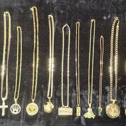 Gold plated & Moissinte chains  ( dm for prices )