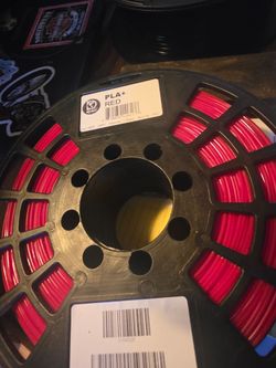 3D printer plastic, red