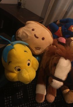 Different kids stuffed toys