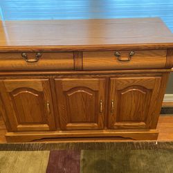 $100 Honey Oak Hutch- MUST SELL!