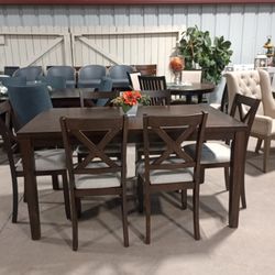 6 Chair Dining Room Table Set 