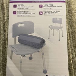Drive Shower Chair With Back Grey
