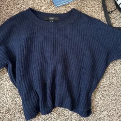 Forever 21 Long Sleeve  Crop Top Knit Sweater Medium