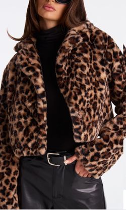 Cheetah Fur Crop Jacket