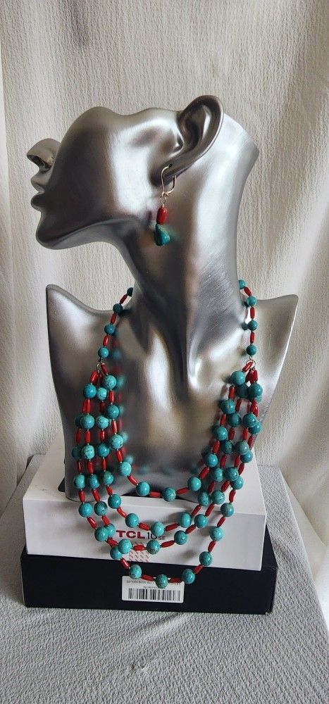 women necklace Turquoise Crack Pepper Chili Necklace.