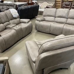 Genuine Leather Sofa Set