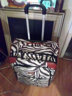 Zebra carry on suitcase