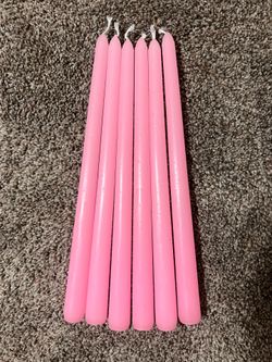 Pink Taper Candles