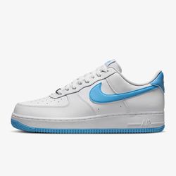 Nike Air Force 1 '07 Men's Shoes Blue And White 