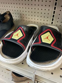 Jordan Slide Sandals Black Red Yellow