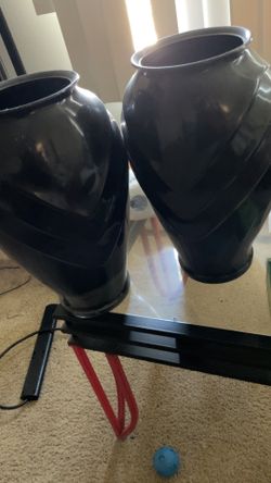 2 Big Black Vases