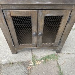 Nightstand With Mesh Doors