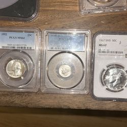1952 MS 64 1949DMS 65 1967 S 67 coins