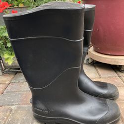 Servus Comfort Men's Work Rubber Boots, Black size 10