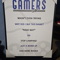 Things Gamers Say, Wall Decor, Wood
