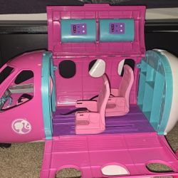 Mattel BARBIE Pink Passport Glamour Vacation Jet Airplane Plane And Car Barbie