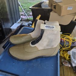 Magellan Sportswear Tan Zip Wading Ankle Boots Mens Size 9