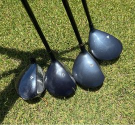 GOLF RH TURBO POWER STEEL PLUS 3, 5, 9 AND 11 WOODS CALLAWAY CLONES STIFF GRAPHITE