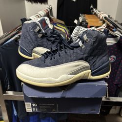 Nike Men Size 10 Air Jordan 12 Retro french blue white International Flight OG ALL