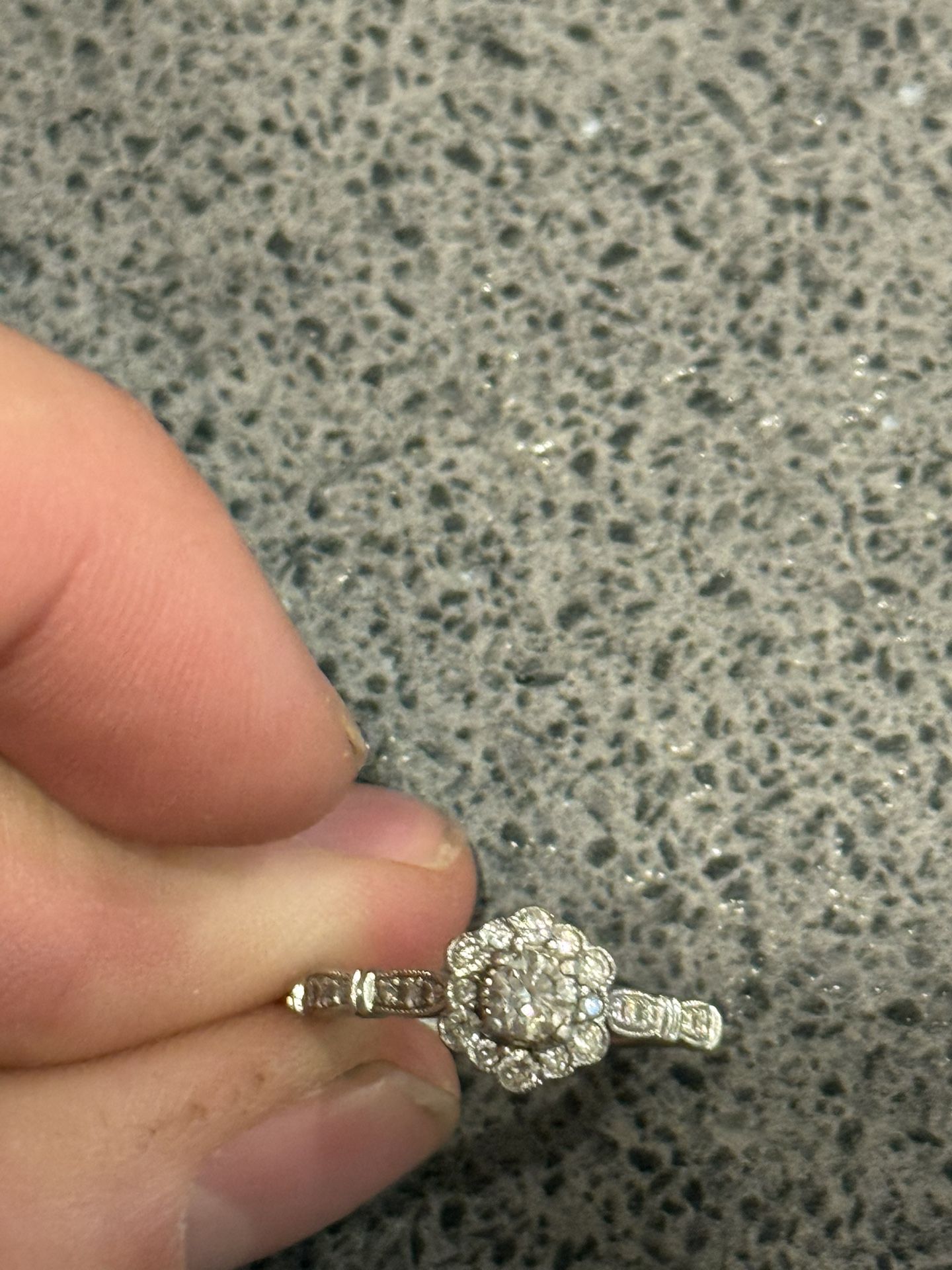 Platinum Engagement Ring .55 Ct