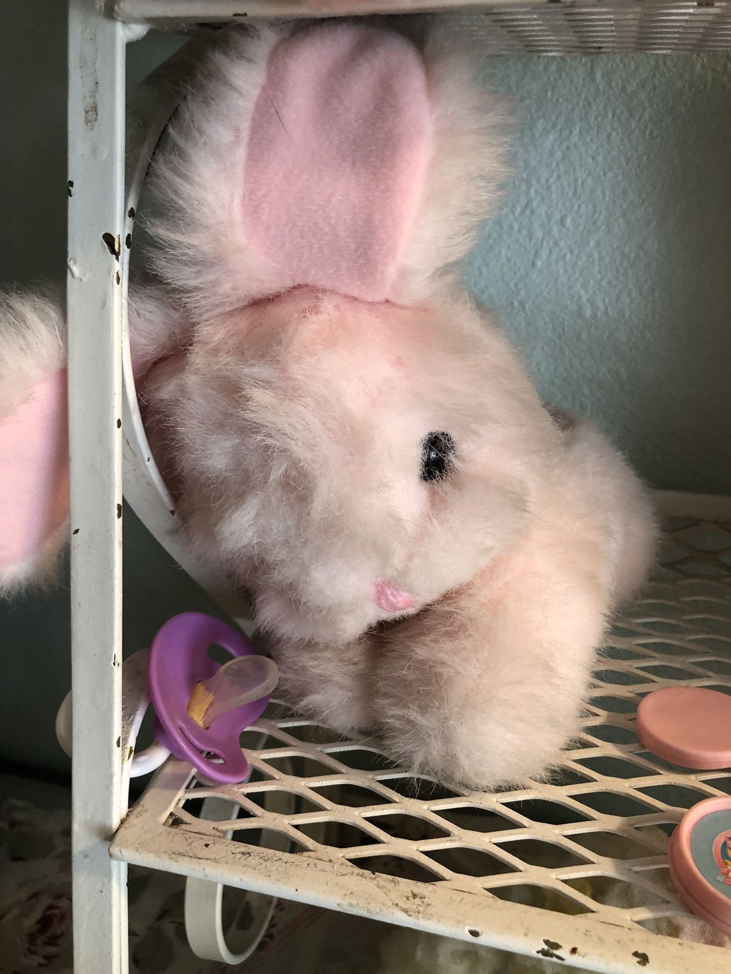 Vintage Pink Bunny Plush / Stuffed Animal Kitschy / Kitsch
