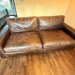 RH Maxwell Leather Sofa 