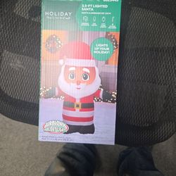 3.5 Ft Lighted Santa