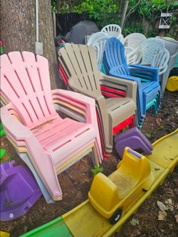 Heavy resin Adirondack chairs.. the price is firm