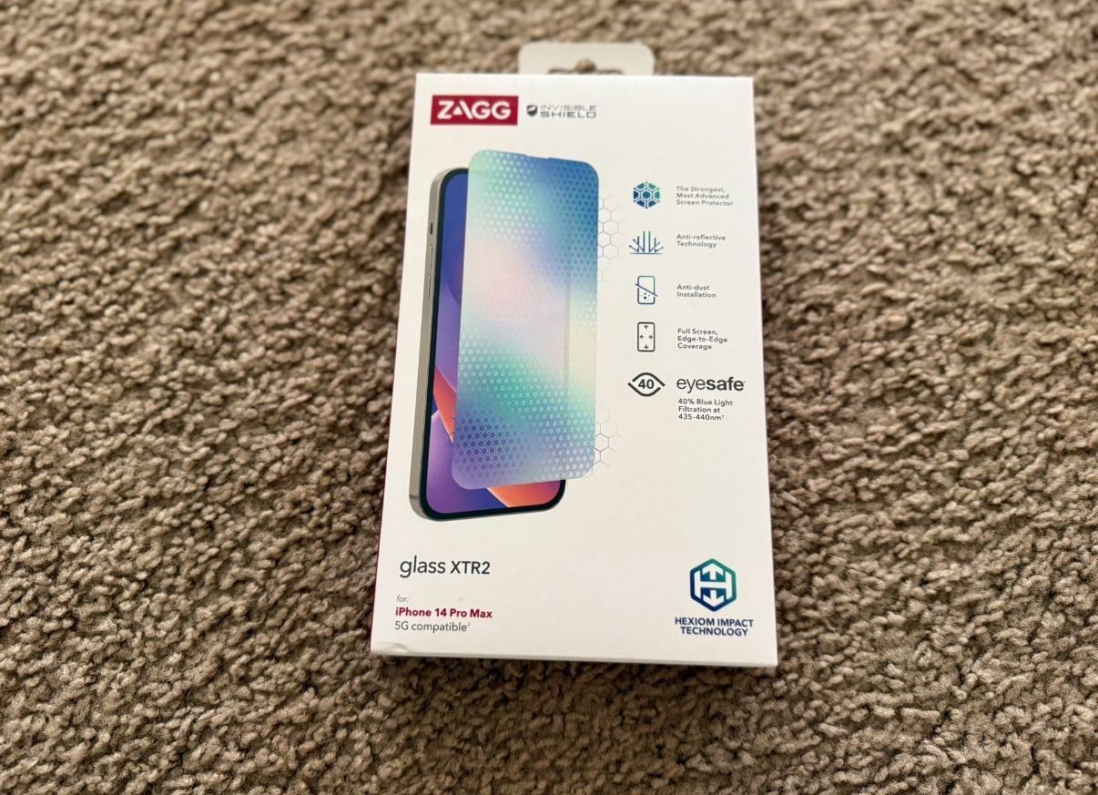 iPhone 14 Pro Max Zagg Invisible Shield Screen Protector. 