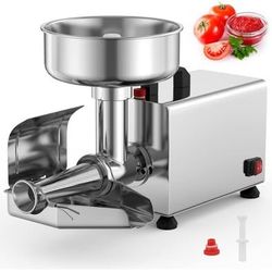 New COSTWAY 450W Electric Tomato Strainer Machine, 110-120V Commercial Grade Stainless Steel Saucer