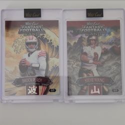 Christian McCaffrey and Steve Young