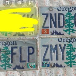 Old  Oregon License Plates 