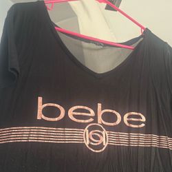 BEBE BLACK SHIRT LARGE