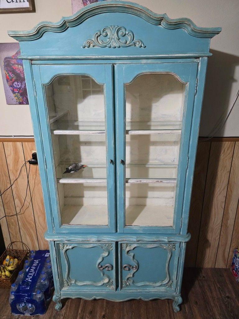 Vintage Refinished Buffet/Hutch/Armoire