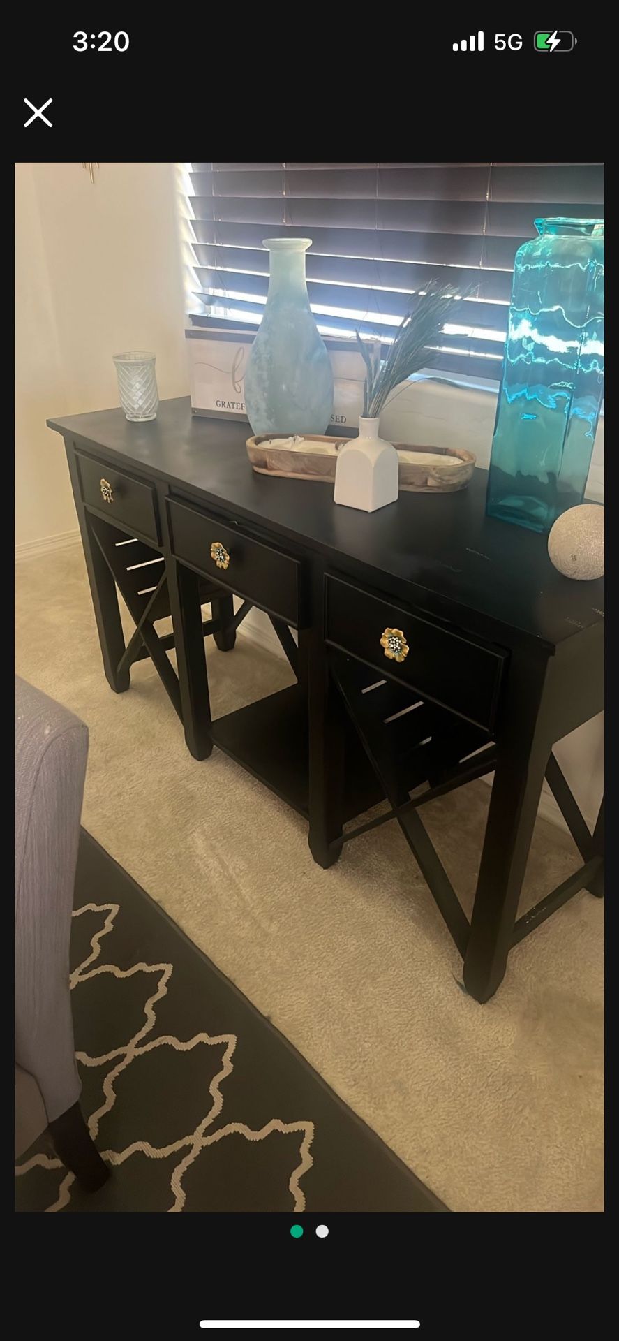 Black buffet with Wine rack
