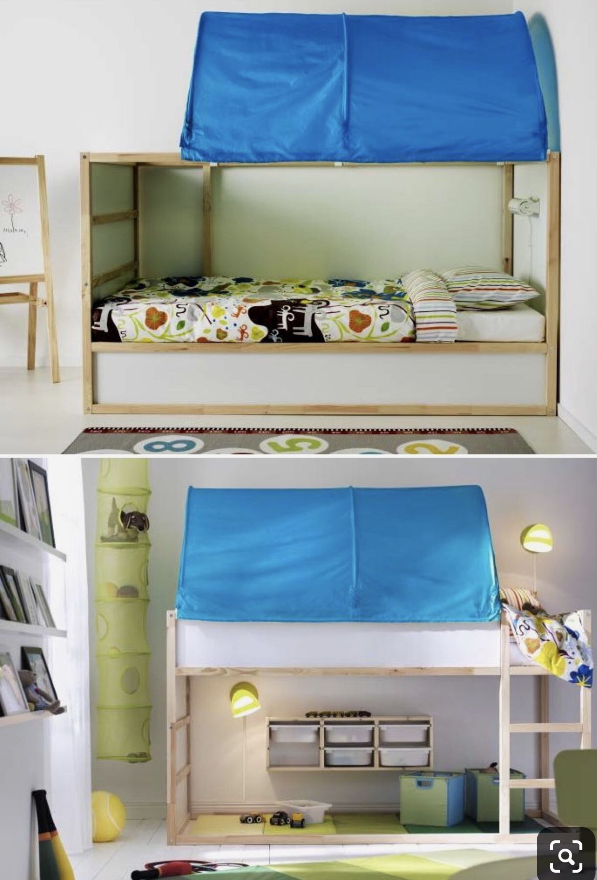 IKEA kid transitional bed, can also be made into bunk bed