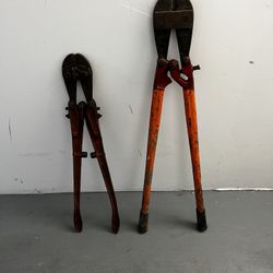 Large And Smaller Bolt Cutters
