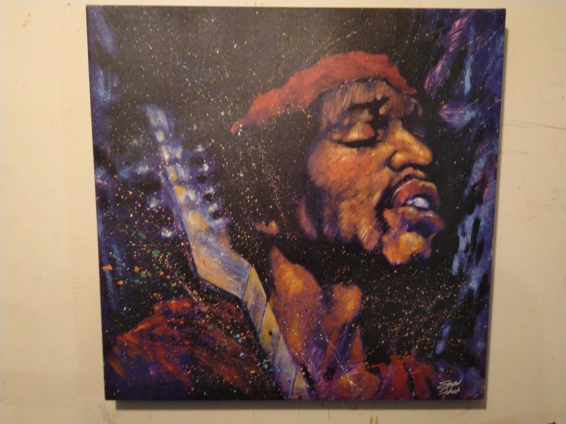 Jimi Hendrix "Purple Haze" signed by Stephen Fishwick