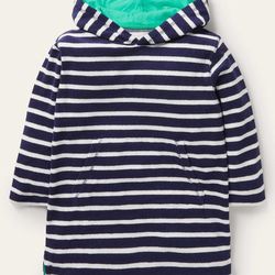 MiniBoden Kids Children's Toddler Striped Cover Up Hoodies T Tee Shirt Top Sweatshirt Sweater Size  2 3 Y