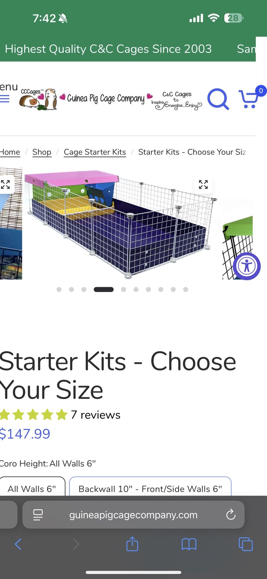 Large Guinea Pig Cage And All Accessories