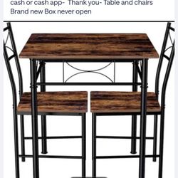 Small Dining table and 2 chairs