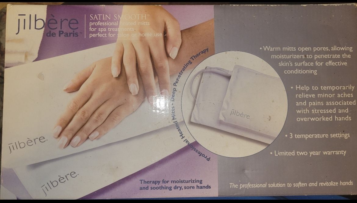 Jilbere de Paris Satin Smooth heated mitts.
